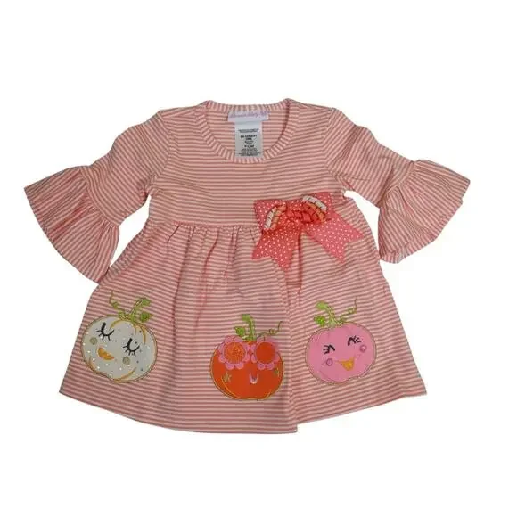 Bonnie Baby Pumpkin Appliqué Top & Leggings Set 12 Month NEW - Picture 3 of 10